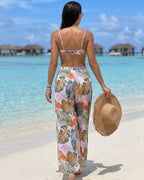 Biquíni Triângulo + Calças Pantalona Tropical
