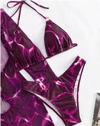 Biquíni Triângulo + Vestido Transparente Com Argolas