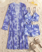 Conjunto de Praia Calções Estilo Resort Com Quimono