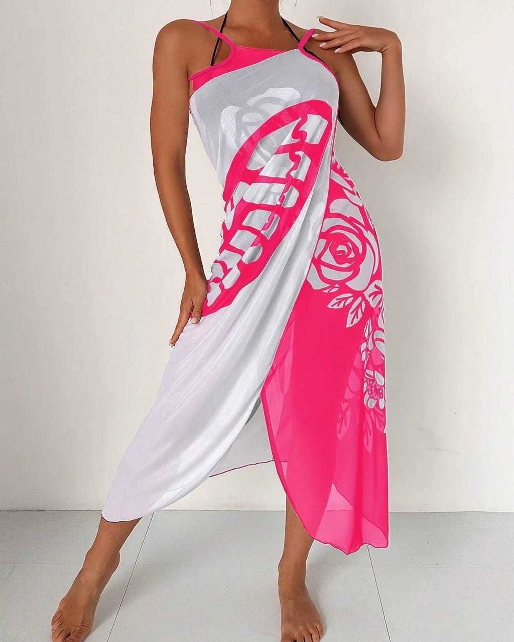 Saída de Praia Pareô Com Estampado Borboleta E Franjas