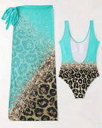 Fato de Banho + Saída de Praia Animal Print Estilo Resort