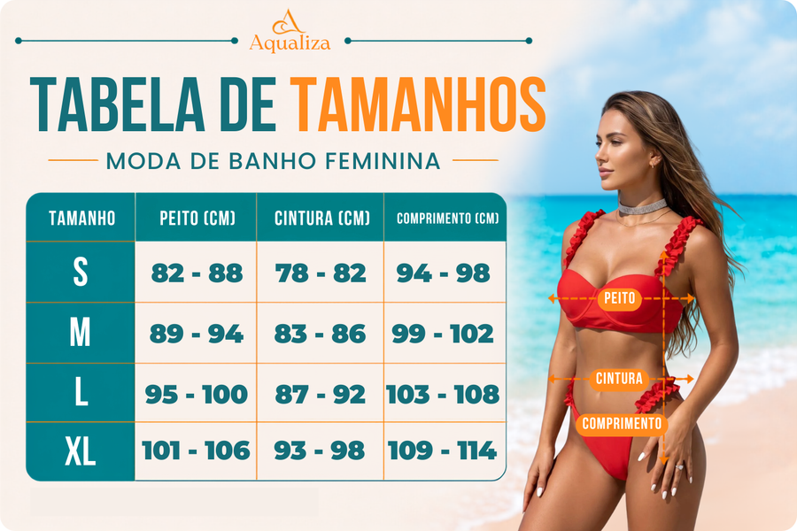 Tabela de tamanhos
