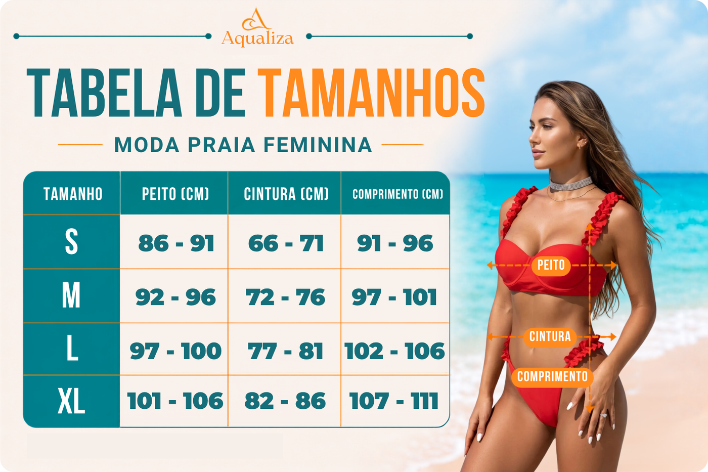 Tabela de tamanhos
