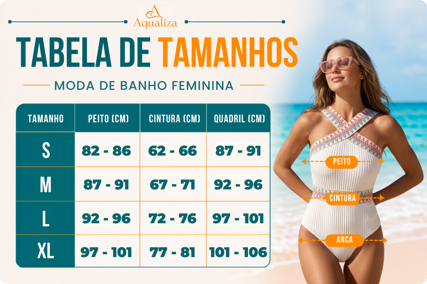 Tabela de tamanhos