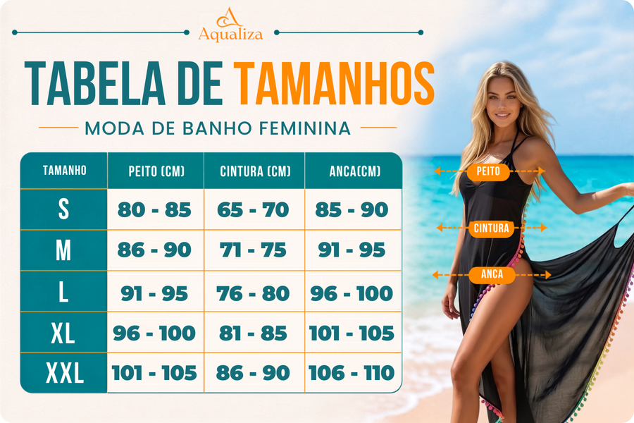 Tabela de tamanhos